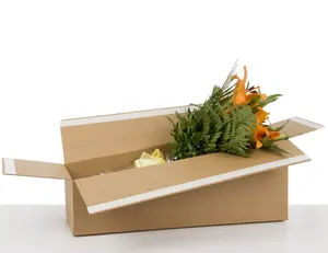Özel sevgililer günü kağıt ambalaj güller çiçek nakliye karton kutu çiçek oluklu kutu katlama nakliye kutusu