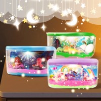 Nouveauté : Jouets pour enfants, 3 styles de maison de jeu d'imitation en plastique, télécommande R/C, boîte lumineuse DIY, ensemble de jouets pour enfants, cadeau