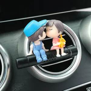 Internet celebrity car creative cute personality kiss doll outlet aromaterapia car air-conditioning air vent decoration