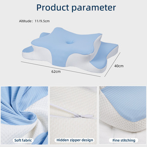 Oreiller moderne en mousse à mémoire de forme écologique <span class=keywords><strong>pour</strong></span> un sommeil sain, soutien cervical géométrique, compagnon idéal <span class=keywords><strong>pour</strong></span> les couples au lit - Product Image 2