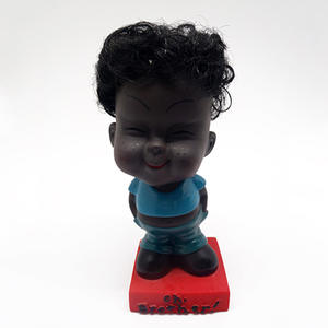 Poupée en caoutchouc noire de dessin animé à tête oscillante (Joyeuse, Triste, En colère) pour le commerce transfrontalier, décoration de chambre de maternité et ornements de voiture - Product Image 3