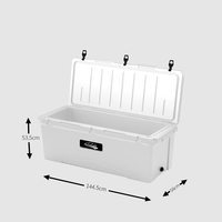 240QT Boîte en plastique isolée moderne Refroidisseur thermique Stockage des aliments et du vin Grande capacité Refroidisseur de camping Boîte de pêche Conteneur de fruits de mer Bac à poisson isolé