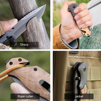 Couteau pliant personnalisé Bochen X50 avec manche en bois d'olivier, gravure laser DIY, couteau de poche EDC pour le camping, la chasse et les activités de plein air, vente en gros