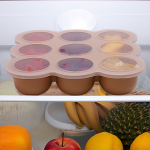 <span class=keywords><strong>Moule</strong></span> à glaçons en silicone alimentaire sans BPA à 9 cavités, anti-fuite, avec couvercle amovible, flexible, pour l'alimentation - Product Image 2
