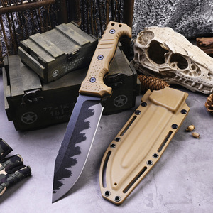Cuchillo Bowie ML M8 de Hoja Recta para Bricolaje, Camping y Actividades al Aire Libre, con Mango de Plástico y Acero Inoxidable, Grosor de 3.9mm, Corte OEM - Product Image 2