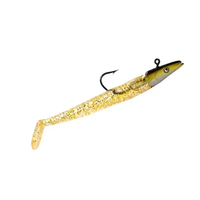 DN 11cm 22g Leurres de pêche à l'anguille de sable simulés Appâts d'anguille souple Tête de gabarit Queue de pagaie Leurre en plastique souple Swimbait