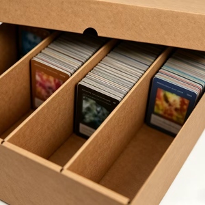 Boîte de rangement pour cartes en carton au design moderne avec séparateurs pour cartes à collectionner, organisateur de cartes de crédit, 7 pouces, Just Case, couleur personnalisée - Product Image 2
