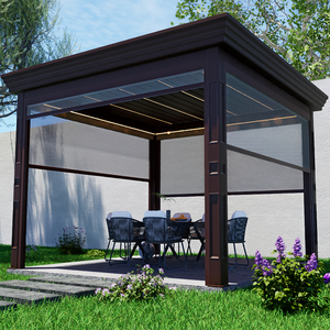 Control Remoto Eléctrico Motorizado Deslizante Cerrado Cortinas Toldo Sombrilla Toldo para Cubiertas de Techo Patio Terrazas - Product Image 3