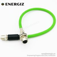M12 monti bares 8-poliges Panel-Kabel X-Code mit Ethernet-Runds teck verbinder 8-poliges Panel-Mount-Kabel