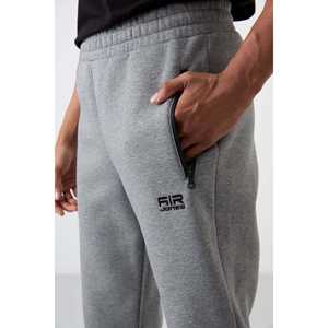 Pantalon de survêtement pour homme Tommylife, gris chiné, en molleton, taille élastique, décontracté, respirant - Product Image 3