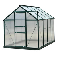 Serre de jardinage transfrontalière à structure métallique pour la culture de légumes et de fleurs, avec isolation thermique