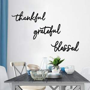 Decorazione Murale in Metallo con Logo 'Thank You Blessed', Set di 3 Pezzi per Bagno e Camera da Letto, Arte in Metallo per Decorazione Casa - Product Image 2