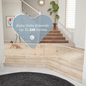 Comfy Cubs Parc pliable en bois <span class=keywords><strong>de</strong></span> pin 57X57X25 Bois clair Blanc Serrure à l'épreuve des enfants Assemblage facile Clôture pour bébé Aire <span class=keywords><strong>de</strong></span> jeux pour - Product Image 6