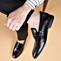 Chaussures pour hommes en cuir souple à enfiler, style décontracté et habillé, vente en gros d'usine à prix abordable