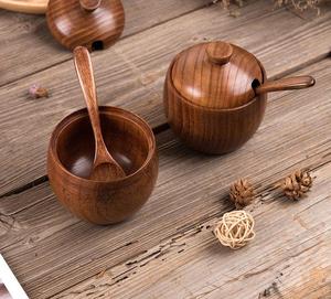 El juego de madera de agua salada de cerámica Incluye caja de especias, <span class=keywords><strong>azucarero</strong></span>, pimentero con tapas para alimentos <span class=keywords><strong>y</strong></span> especias, paquete en caja - Product Image 6