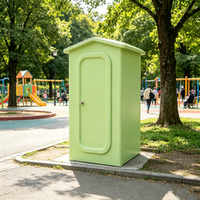 Toilettes portables préfabriquées en conteneur, design industriel, installation rapide, toilettes sanitaires extérieures pour usage en parc