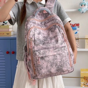 Nueva mochila escolar estilo coreano de gran capacidad con estampado de cielo estrellado degradado, ligera, informal, para viajes y desplazamientos. - Product Image 6