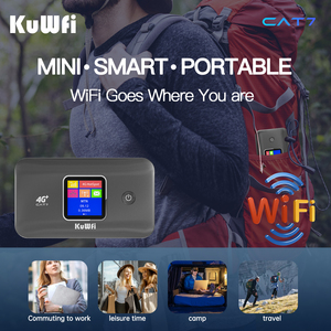Cat7 4G + Kuwfi 2.4G 5.8G Dual Band Không Dây Di Động Xách Tay Mini Router Cat6 Wifi Router Cat7 4G Router Với 3000MAh Pin Lớn - Product Image 5
