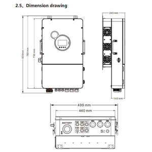 Miễn phí vận chuyển Biến tần năng lượng mặt trời lai pha tách Srne SEI-12K-UP, Biến tần năng lượng mặt trời lai ngoài lưới điện 10kw 12kw 8kw - Product Image 6