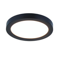 Plafonnier LED moderne de 5 pouces à montage en surface, dimmable Triac, AC120V, 3 températures de couleur sélectionnables, certifié ETL, garantie de 3 ans, pour la maison et le bureau, 6W