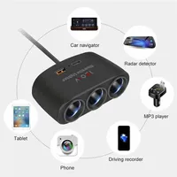 Adaptateur secteur pour voiture OLIVER, chargeur rapide 120W, prise allume-cigare double USB 3 en 1, 12V 24V, pour téléphone, DVR de voiture, GPS