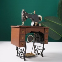 Mini machine à coudre rétro vintage en métal, modèle artisanal, jouet pour enfant, cadeau d'anniversaire rétro, décoration de la maison
