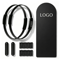 COMANA Kit de Pilates Personnalisé : Anneau de Pilates Circulaire, Ballon de Yoga, Poids de Cheville en Silicone, Bande de Résistance, Ensemble Complet pour Fitness et Gym