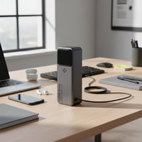 Nouvelle arrivée Lezet PD 100W Rechargeable 20000mAh 73Wh NMC Batterie Power Station Power Bank avec écran numérique Portable PC+ABS