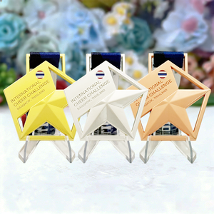 Medallas y Trofeos Personalizados de Metal para Ganadores de Concursos de Fotos, Cintas de Primera, Segunda y Tercera Plazas, Oro, Plata y Bronce - Product Image 1