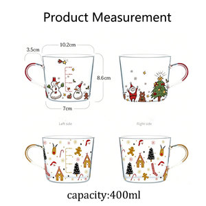 แก้วกาแฟแก้วบอโรซิลิเก<span class=keywords><strong>ต</strong></span>สำหรับเทศกาลคริส<span class=keywords><strong>ต</strong></span>์มาส ทนความร้อน พร้อมขีดบอกปริมาณ ขายส่ง - Product Image 6