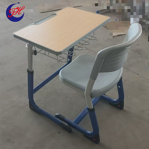 Muebles Escolares, Conjunto de Escritorio y Silla Individual para Estudiantes Universitarios, Conjunto de Escritorio y Silla Moderno de MDF para Escuelas - Product Image 6