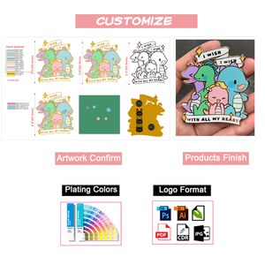 <span class=keywords><strong>Badge</strong></span> en métal personnalisé en alliage de zinc, émail souple, motif dessin animé mignon rose avec nœud, pour médecins et infirmières - Product Image 4