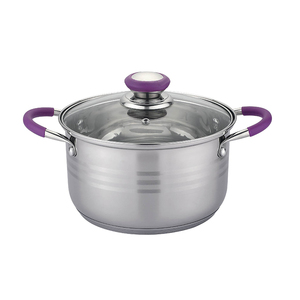 Juego de Utensilios de Cocina de Acero Inoxidable Clásico de Alta Calidad de 4 Piezas con Tapa de Silicona <span class=keywords><strong>para</strong></span> <span class=keywords><strong>Cocinar</strong></span> en Hierro y Vidrio - Product Image 4