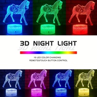 Cadeaux de bricolage personnalisés Lampe de table rechargeable Illusion 3D Lampes de chambre à coucher pour la décoration de la maison de vacances Décoration de jeu de vacances