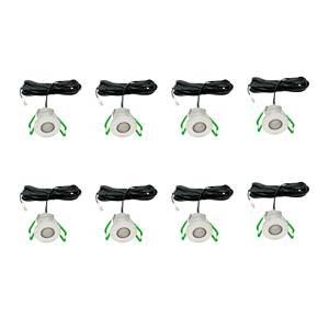 Mini <span class=keywords><strong>spot</strong></span> <span class=keywords><strong>LED</strong></span> encastré 8x3W RGB à intensité variable en aluminium IP65 pour éclairage de véranda et de carport - Product Image 2
