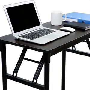 Table rectangulaire longue pliable et portable Yuantu en panneau de densité, idéale pour l'étude, le jeu, facile à transporter, pour la maison ou la <span class=keywords><strong>location</strong></span>. - Product Image 3