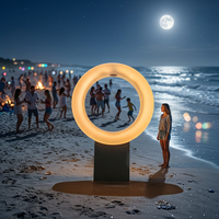 Lampadaire d'extérieur contemporain lumineux en PVC, carré, pour jardin, pelouse, plage, éclairage d'ambiance, vente directe fabricant, grande taille