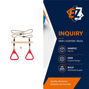 <span class=keywords><strong>Trapeze</strong></span> <span class=keywords><strong>en</strong></span> <span class=keywords><strong>bois</strong></span> <span class=keywords><strong>avec</strong></span> <span class=keywords><strong>anneaux</strong></span> 40 cm, balançoire de gymnastique pour enfants, entraînement <span class=keywords><strong>en</strong></span> salle, jeu, personnalisable OEM - Product Image 6
