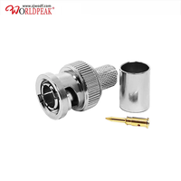 75ohm DC-6GHz BNC prise mâle connecteur droit RG6 pour CCTV caméra Satellite Scanner RG6/RG59/RG58/SDI/HD SDI