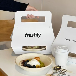 Bol à salade hexagonal en papier de canne à sucre biodégradable pour salades froides à emporter, <span class=keywords><strong>sac</strong></span> en papier - Product Image 6