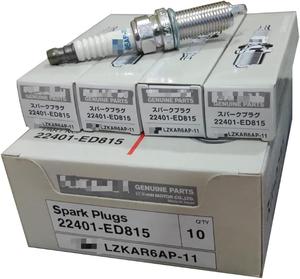 Auto peças Iridium Spark Plugs 22401-ED815 LZKAR6AP-11 100% testado para carros N-issan e Toyota essenciais para o desempenho do motor - Product Image 1