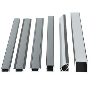 Profilé en aluminium anodisé pour éclairage LED, canal d'éclairage en aluminium extrudé, profilé à lamelles pour éclairage linéaire intérieur - Product Image 4