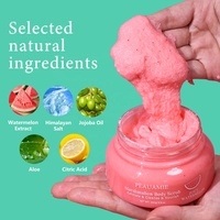 Gommage corporel bio à la pastèque et à la guimauve, éclaircissant et exfoliant, avec logo personnalisé, vente en gros