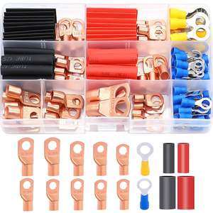 ขั้วต่อสายไฟทองแดงพร้อมท่อหดความร้อน 110 ชิ้น คละขนาด AWG6 8 10 12 14 2 4 ขั้วต่อสายไฟสำหรับงานเดินสายไฟฟ้า - Product Image 4