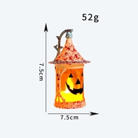 Veilleuse LED créative pour Halloween Chapeau magique et lumière du vent avec ambiance émoticône effrayante pour Diwali et décorations de mariage