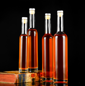 El fabricante de China más vendido de lujo 375ml 500ml 750ml vino de vidrio transparente para botellas de champán corcho de madera cuello largo botella vacía - Product Image 3