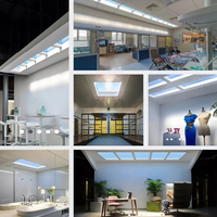 Plafonnier Intelligent 30X120cm Carré Bleu Skylight Intégré Salle De Bains Panneau Lumineux Ciel Simuler Fenêtre Plafonniers