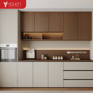 Mueble <span class=keywords><strong>de</strong></span> <span class=keywords><strong>Cocina</strong></span> Moderno <span class=keywords><strong>de</strong></span> Madera Contrachapada para el Hogar, Perfil Metálico, Diseño Personalizado <span class=keywords><strong>de</strong></span> Lujo, Listo para Ensamblar, Armario <span class=keywords><strong>de</strong></span> Almacenamiento Completo - Product Image 4