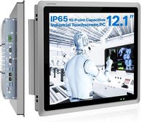 PC industriel sans ventilateur de 12,1 pouces avec écran tactile étanche et anti-poussière certifié IP65, processeur Celeron J6412
