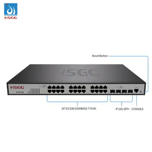 HSGQ-5528 24 port L3 çekirdek anahtarı 24 * GE 4*10G SFP Halfware ve yazılımda iyi